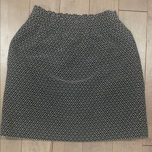 J. Crew Black and White Dotted Pencil mini Skirt